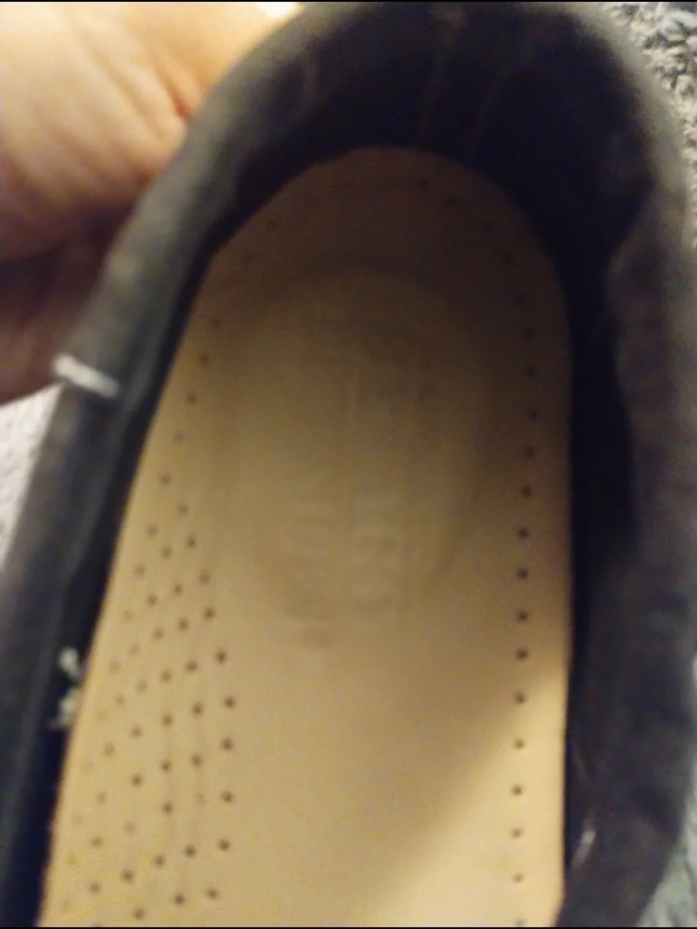 Sebago Black Boat Shoes with Tan Heel Patch